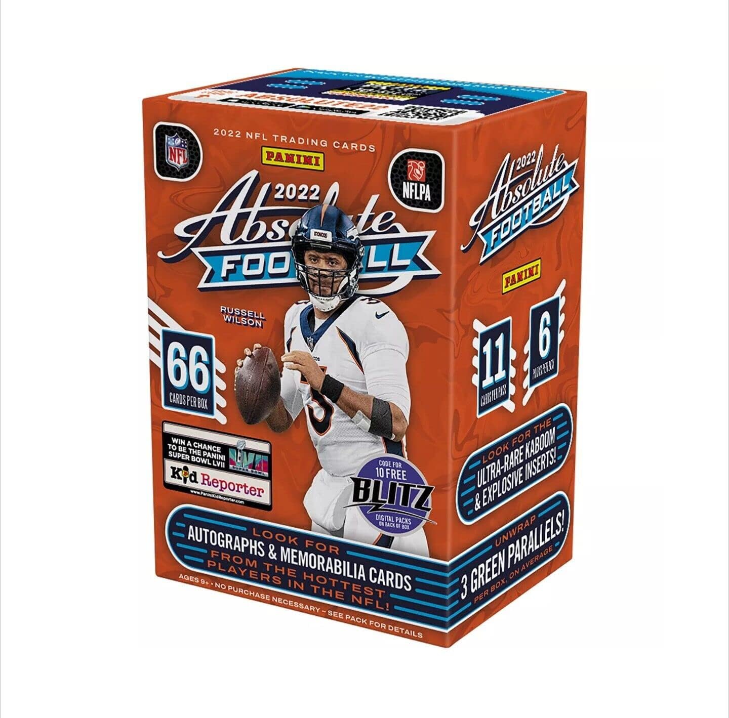 2022 Panini Absolute Football Trading Card Blaster Box Rip & Ship